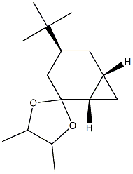 (1S,4S,6R)-4-tert-Butylbicyclo[4.1.0]heptan-2-one [(2R,3R)-2,3-butanediyl]acetal Structure