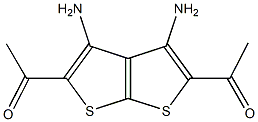 2,5-ジアセチルチエノ[2,3-b]チオフェン-3,4-ジアミン 化学構造式
