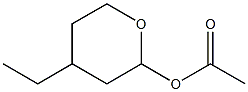 2-アセチルオキシ-4-エチルテトラヒドロ-2H-ピラン 化学構造式