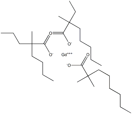 ガドリニウム2,2-ジメチルオクタノアート2-エチル-2-メチルヘプタノアート2-メチル-2-プロピルヘキサノアート 化学構造式
