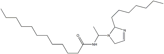 1-(1-ラウロイルアミノエチル)-2-ヘプチル-3-イミダゾリン 化学構造式