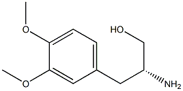 [R,(+)]-2-アミノ-3-(3,4-ジメトキシフェニル)-1-プロパノール 化学構造式