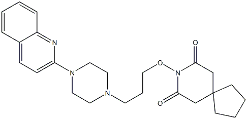 8-[3-[4-(2-Quinolinyl)-1-piperazinyl]propyloxy]-8-azaspiro[4.5]decane-7,9-dione