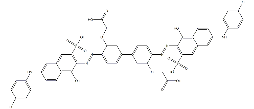 2,2'-[[4,4'-Bis[[1-hydroxy-6-[(4-methoxyphenyl)amino]-3-sulfo-2-naphthalenyl]azo][1,1'-biphenyl]-3,3'-diyl]bisoxy]bisacetic acid