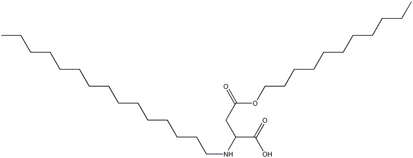 2-(ペンタデシルアミノ)-3-(ウンデシルオキシカルボニル)プロピオン酸 化学構造式