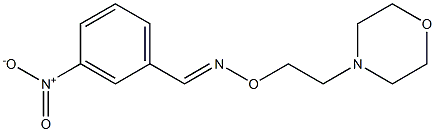 (E)-3-ニトロベンズアルデヒドO-(2-モルホリノエチル)オキシム 化学構造式