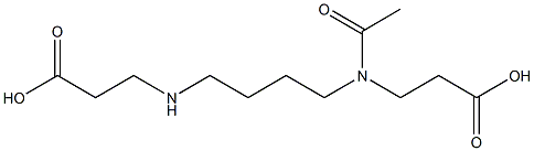 3-[[4-[(アセチル)(2-カルボキシエチル)アミノ]ブチル]アミノ]プロパン酸 化学構造式