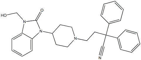 2,2-Diphenyl-4-[4-(2,3-dihydro-3-hydroxymethyl-2-oxo-1H-benzimidazol-1-yl)piperidino]butyronitrile