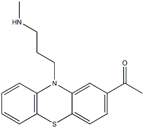 2-アセチル-10-[3-(メチルアミノ)プロピル]-10H-フェノチアジン 化学構造式