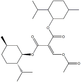 2-(アセチルオキシメチレン)マロン酸ジ[[1R,3R,4S]-p-メンタン-3-イル] 化学構造式