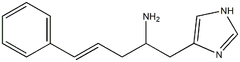 4-[(E)-2-アミノ-5-フェニル-4-ペンテニル]-1H-イミダゾール 化学構造式