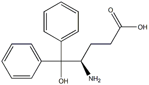 [R,(-)]-4-アミノ-5-ヒドロキシ-5,5-ジフェニル吉草酸 化学構造式