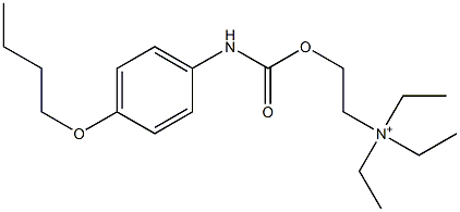 2-[[[(p-ブトキシフェニル)アミノ]カルボニル]オキシ]-N,N,N-トリエチルエタンアミニウム 化学構造式