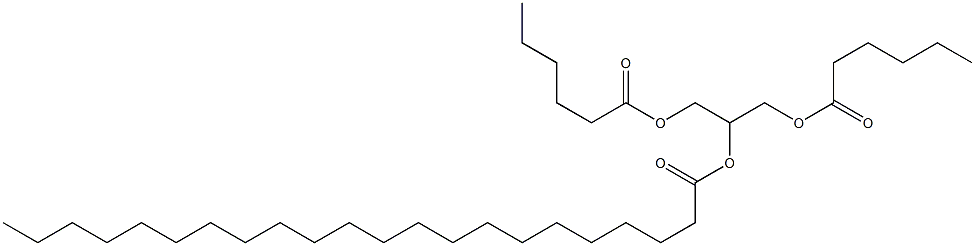 2-O-ベヘノイル-1-O,3-O-ジカプロイルグリセロール 化学構造式