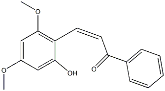 (Z)-4,6-ジメトキシ-2-ヒドロキシカルコン 化学構造式