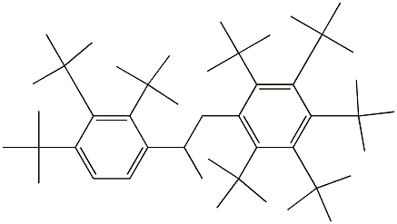 1-(ペンタ-tert-ブチルフェニル)-2-(2,3,4-トリ-tert-ブチルフェニル)プロパン 化学構造式