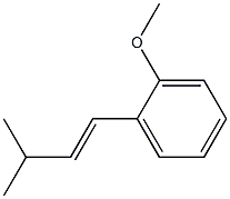 (E)-1-(2-メトキシフェニル)-3-メチル-1-ブテン 化学構造式
