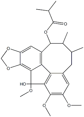 5,6,7,8-Tetrahydro-2,3,13-trimethoxy-6,7-dimethylbenzo[3,4]cycloocta[1,2-f][1,3]benzodioxole-1,8-diol 8-isobutyrate