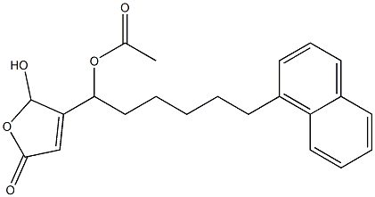Acetic acid 1-[(2,5-dihydro-2-hydroxy-5-oxofuran)-3-yl]-6-(1-naphtyl)hexyl ester|