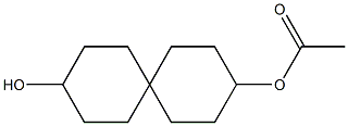 (+)-3-アセトキシ-9-ヒドロキシスピロ[5.5]ウンデカン 化学構造式