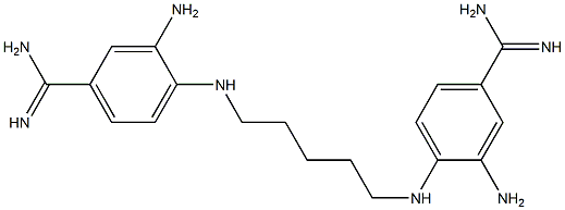4,4'-[1,5-Pentanediylbis(imino)]bis[3-aminobenzamidine] 结构式