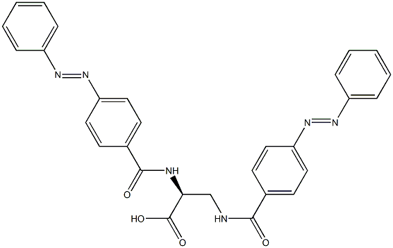 (S)-2,3-ビス[(4-フェニルアゾベンゾイル)アミノ]プロピオン酸 化学構造式