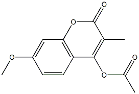 4-アセトキシ-7-メトキシ-3-メチルクマリン 化学構造式
