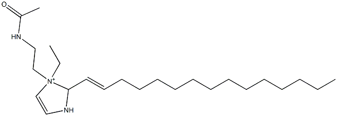 1-[2-(アセチルアミノ)エチル]-1-エチル-2-(1-ペンタデセニル)-4-イミダゾリン-1-イウム 化学構造式