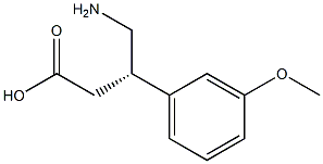 (S)-4-氨基-3-(3-甲氧基苯基)丁酸, , 结构式