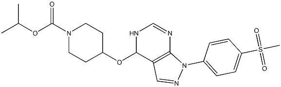 isopropyl 4-(1-(4-(methylsulfonyl)phenyl)-4,5-dihydro-1H-pyrazolo[3,4-d]pyrimidin-4-yloxy)piperidine-1-carboxylate