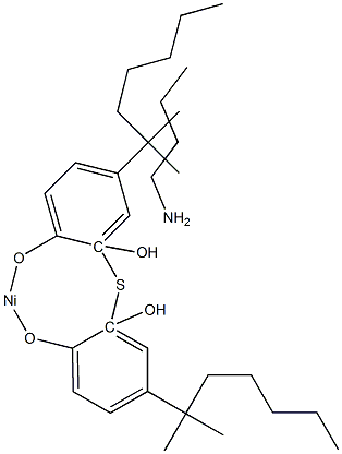 2,2'-thiobis(p-tert-octylphenoloxy) nickel n-butylamine Structure