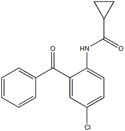 2-环丙甲酰氨基-5-氯二苯甲酮 结构式