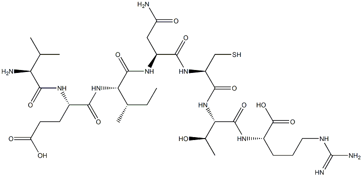 valyl-glutamyl-isoleucyl-asparaginyl-cysteinyl-threonyl-arginine