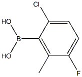 2-氯-5-氟-6-甲基苯硼酸, , 结构式