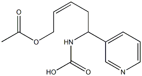 (3Z)-5-(Acetyloxy)-1-Pyridin-3-ylpent-3-Enylcarbamic Acid Structure