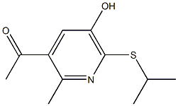 1-[5-hydroxy-6-(isopropylsulfanyl)-2-methyl-3-pyridinyl]-1-ethanone Structure