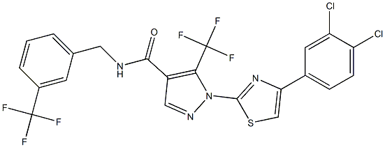 1-[4-(3,4-dichlorophenyl)-1,3-thiazol-2-yl]-5-(trifluoromethyl)-N-[3-(trifluoromethyl)benzyl]-1H-pyrazole-4-carboxamide