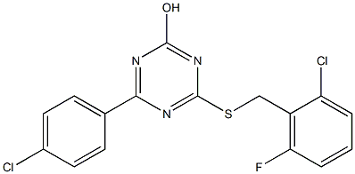 4-[(2-chloro-6-fluorobenzyl)thio]-6-(4-chlorophenyl)-1,3,5-triazin-2-ol