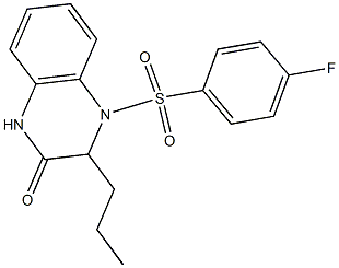 4-[(4-fluorophenyl)sulfonyl]-3-propyl-3,4-dihydro-2(1H)-quinoxalinone