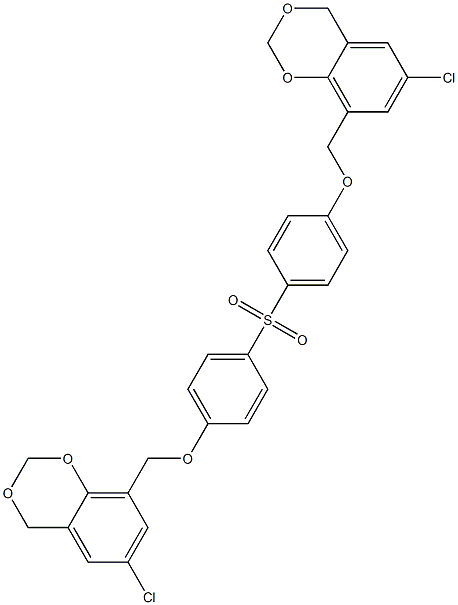 6-chloro-8-{[4-({4-[(6-chloro-4H-1,3-benzodioxin-8-yl)methoxy]phenyl}sulfonyl)phenoxy]methyl}-4H-1,3-benzodioxine