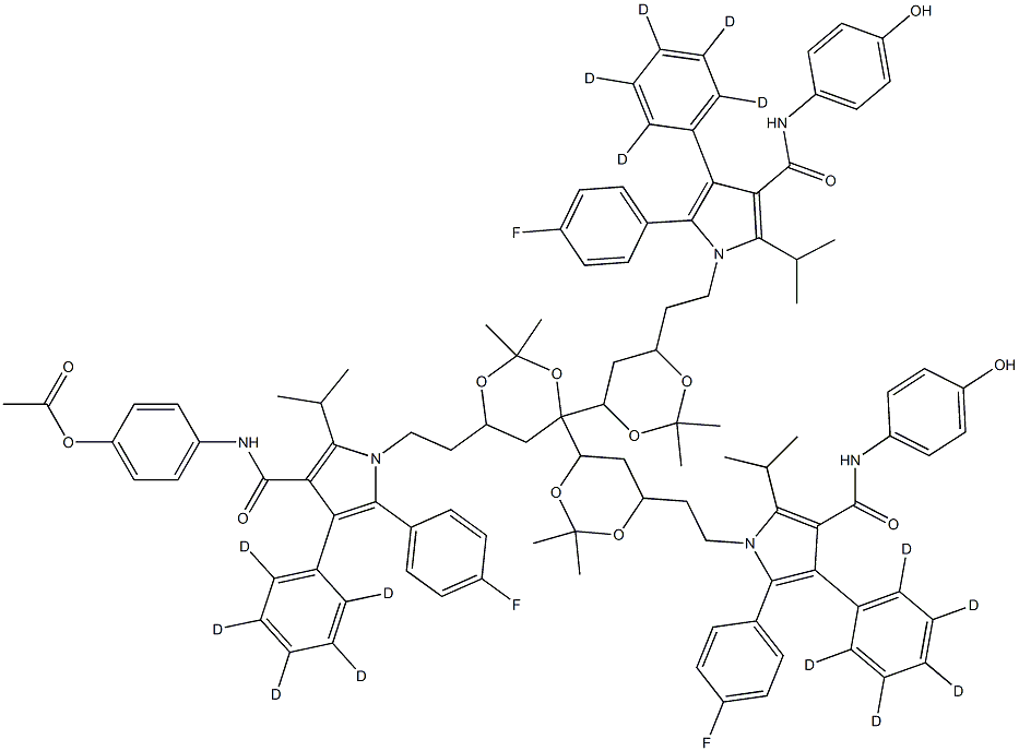 (6-[2-[2-(4-Fluoro-phenyl)-4-(4-hydroxy-phenylcarbamoyl)-5-isopropyl-3-phenyl-d5-pyrrol-1-yl]-ethyl]-2,2-dimethyl-[1,3]-dioxane-4-yl)-acetic Acid, ter