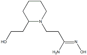 (1Z)-N'-hydroxy-3-[2-(2-hydroxyethyl)piperidin-1-yl]propanimidamide Struktur