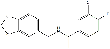 (2H-1,3-benzodioxol-5-ylmethyl)[1-(3-chloro-4-fluorophenyl)ethyl]amine Structure