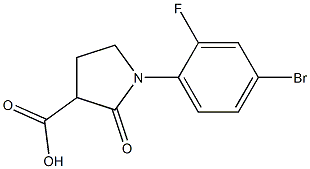 1-(4-bromo-2-fluorophenyl)-2-oxopyrrolidine-3-carboxylic acid Structure