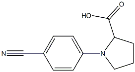 1-(4-cyanophenyl)pyrrolidine-2-carboxylic acid Struktur