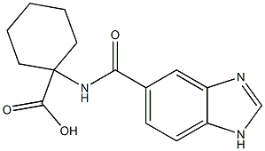 1-[(1H-benzimidazol-5-ylcarbonyl)amino]cyclohexanecarboxylic acid Structure