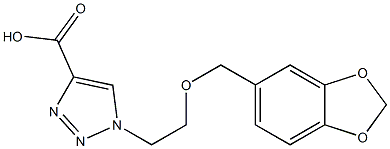 1-[2-(2H-1,3-benzodioxol-5-ylmethoxy)ethyl]-1H-1,2,3-triazole-4-carboxylic acid Structure