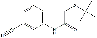 2-(tert-butylsulfanyl)-N-(3-cyanophenyl)acetamide