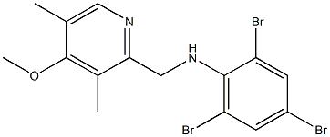 2,4,6-tribromo-N-[(4-methoxy-3,5-dimethylpyridin-2-yl)methyl]aniline
