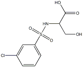 2-[(3-chlorobenzene)sulfonamido]-3-hydroxypropanoic acid